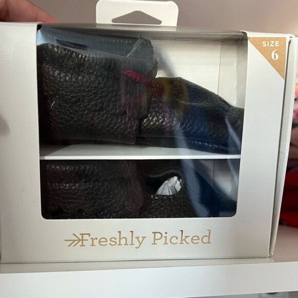 Mary Jane Ebony Baby Moccasins - Picture 1 of 3